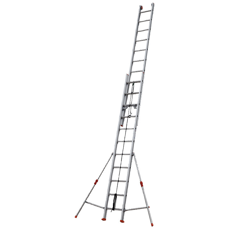 Echelle coulisse  2 plans aluminium longueur pliée 353 cm -  longueur dépliée 590 cm avec stabilisateur