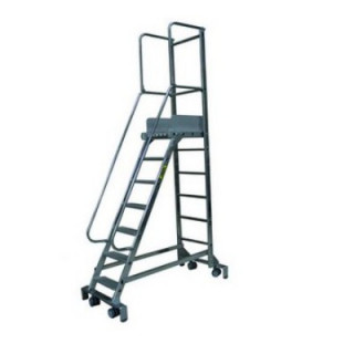 Marchepied roulant 7 marches à roulettes escamotables 