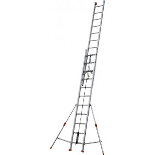 Echelle coulisse  2 plans aluminium longueur pliée 293 cm -  longueur dépliée 495 cm avec stabilisateur