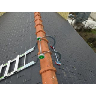 Echelle de couvreur aluminium emboîtable élément crochet terminal