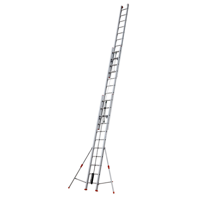 Echelle coulisse 3 plans aluminium longueur pliée 293 cm -  longueur dépliée 674 cm avec stabilisateur